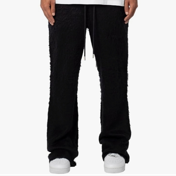 Men's Black Fuzzy Pants NWOT XS - Picture 1 of 16